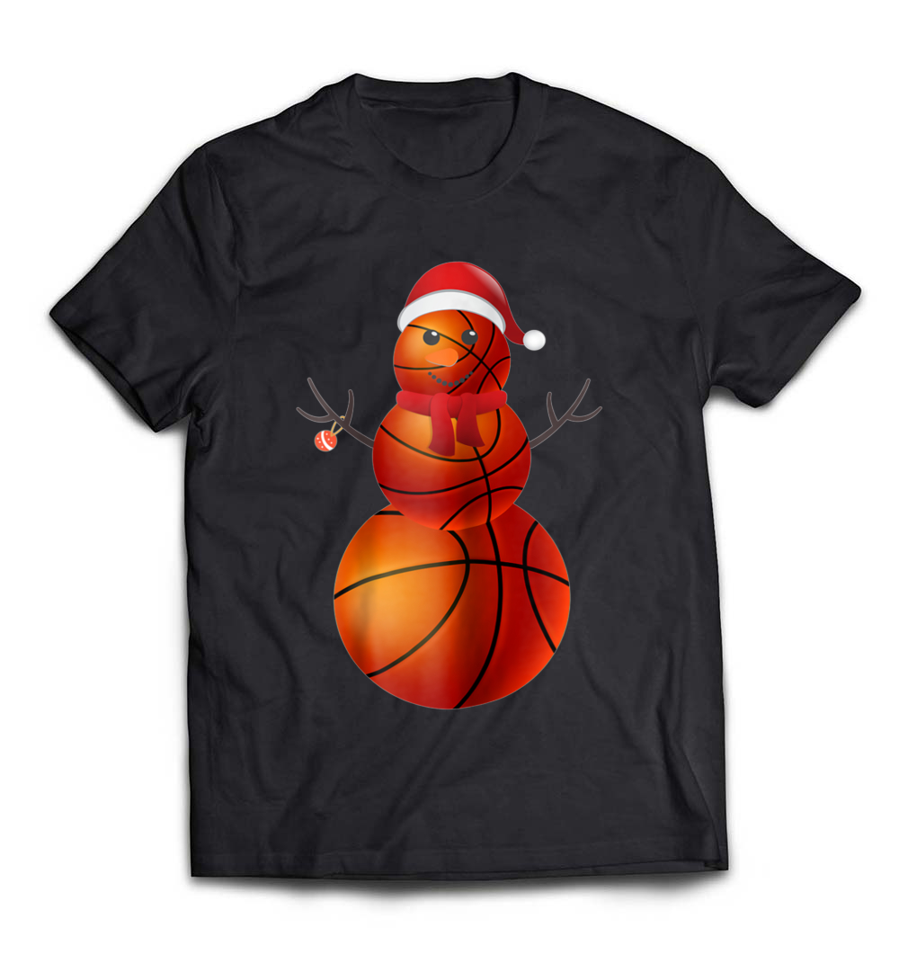 “Basketball Snowman This is Christmas T-Shirt” – A Fun and Festive Tee for Sports and Christmas Lovers